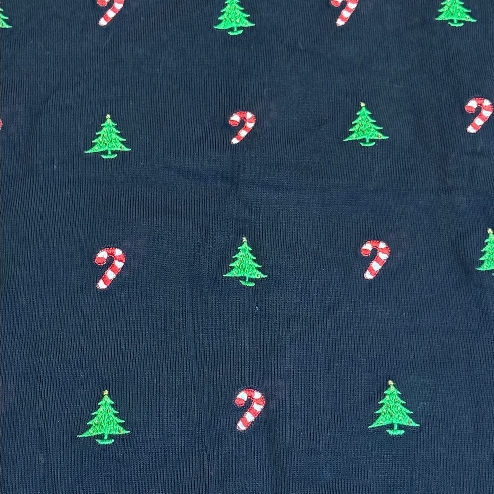 Large ERIN MATTHEWS Festive Black Crop Top with Holiday Embroidery - Picture 5 of 8